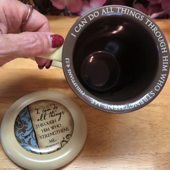 “I Can Do All Things”… Philippians 4:13 Ceramic Mug & Lid - Picture 4 of 4
